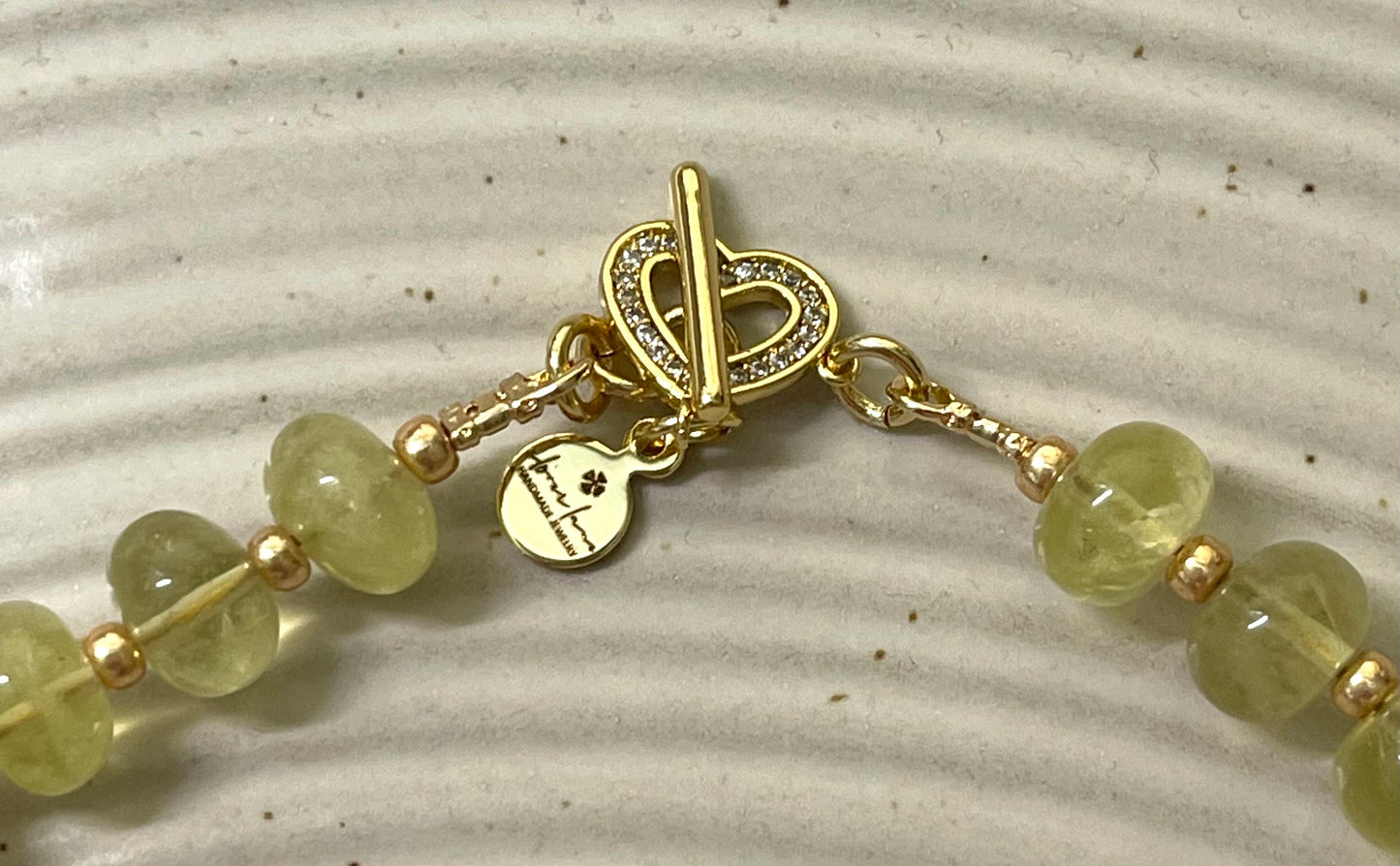 Lemon London Necklace: Lemon Quartz and London Blue Topaz Gemstone Beads Gold Accents Baroque Pearl Center OOAK