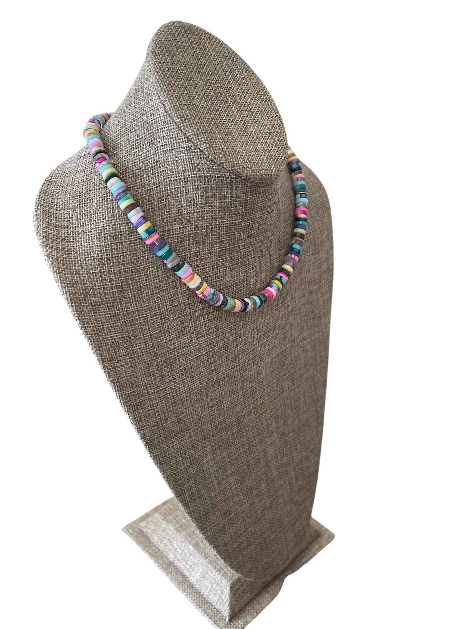 Confetti Coast Necklace: Multi Mixed Gemstones in beautiful bright tones One with Gold accents & One with Silver