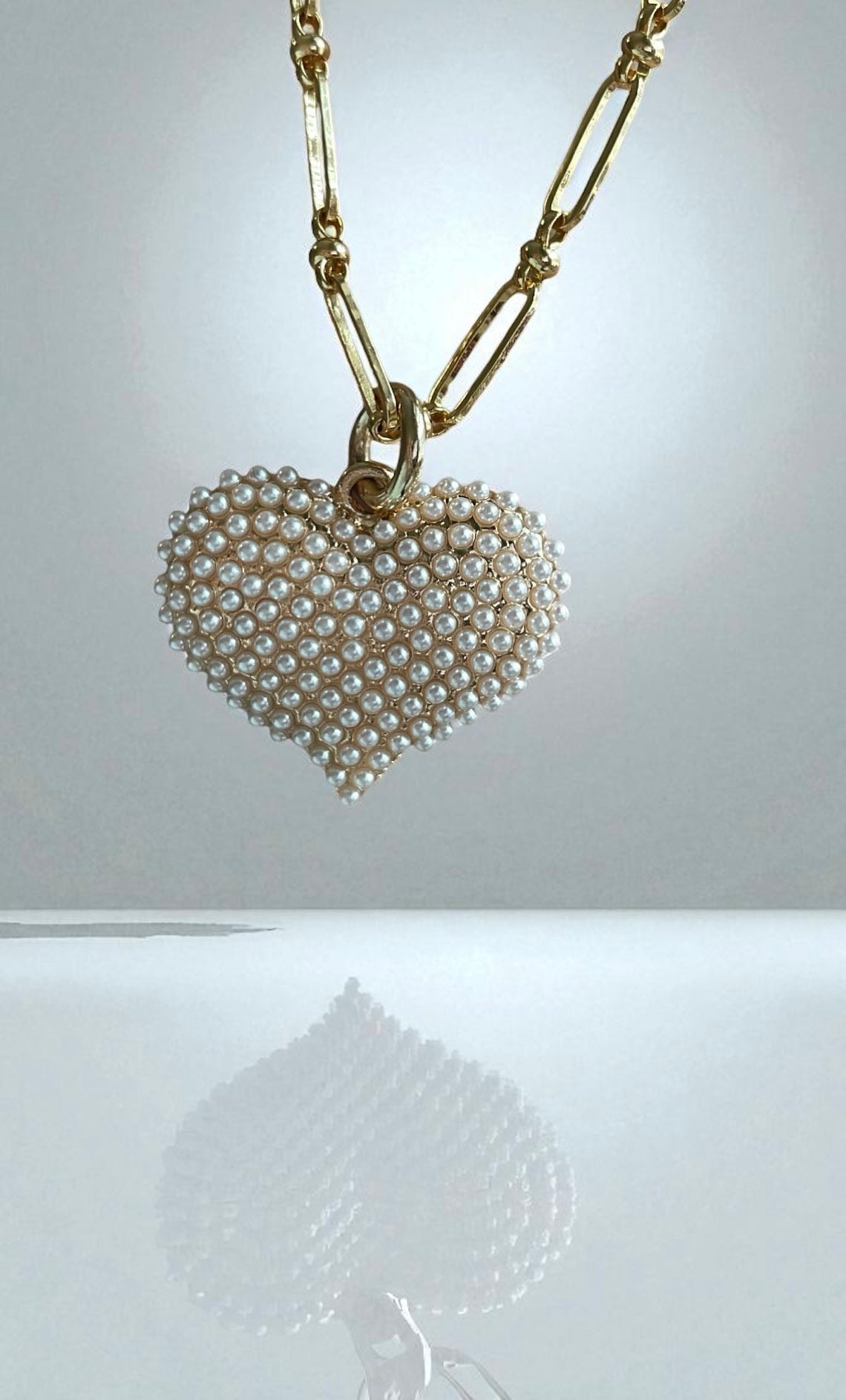 Big Pearly Heart Necklace