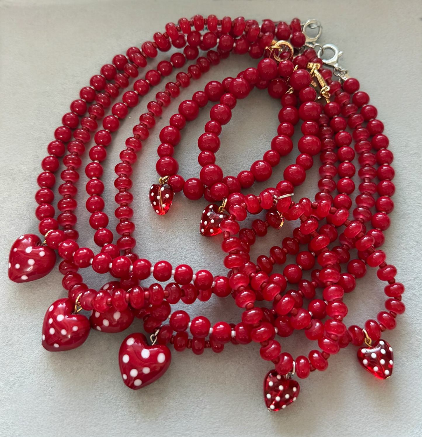 The Polka Dot Heart Stretch Bracelet