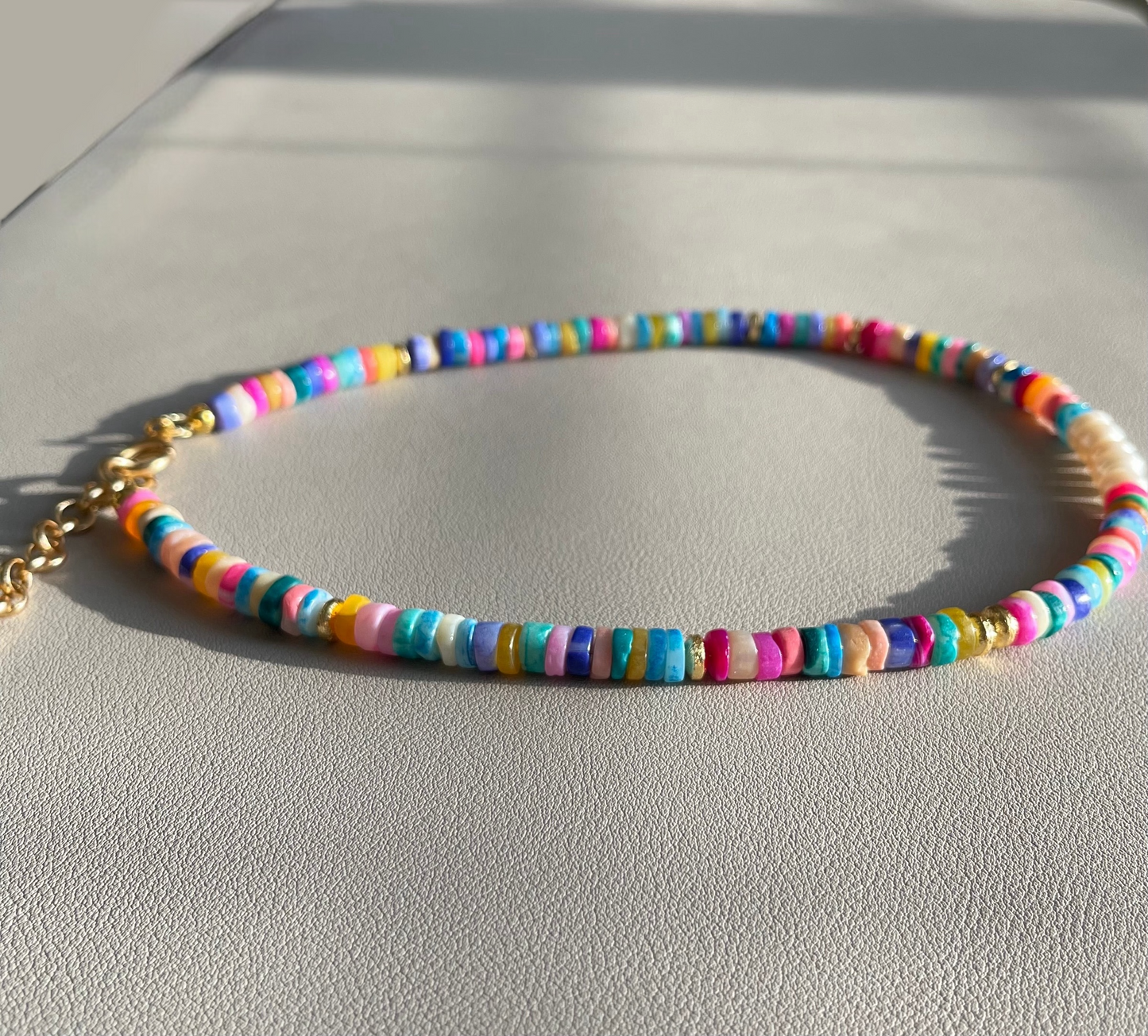 Summer Solstice Necklace: Opals, Agates, Jade & Pearls OOAK