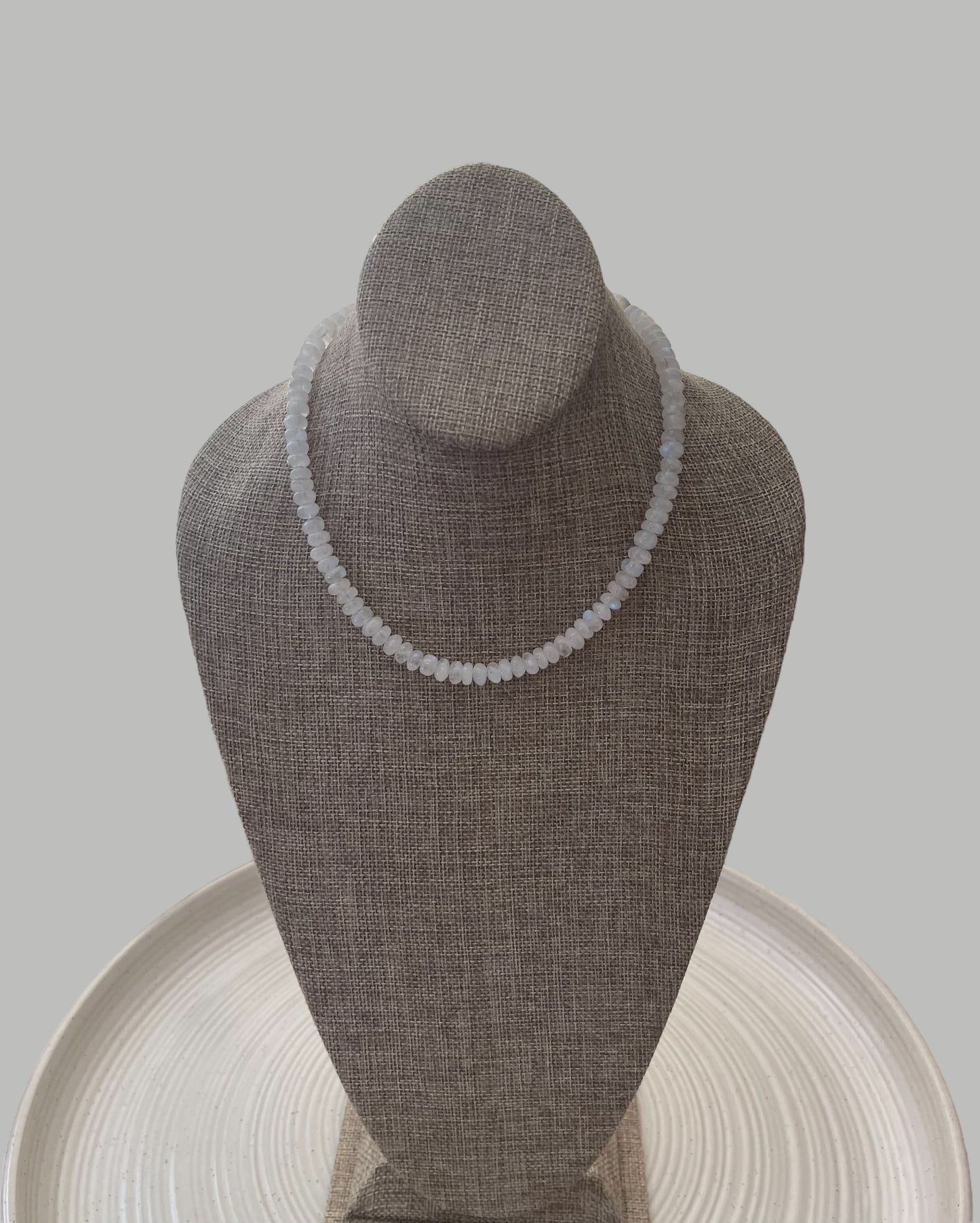 Bijou de Lune Necklace: High quality Moonstone beads, Baroque Pearls and a double bow gold clasp Wear 3 different ways OOAK