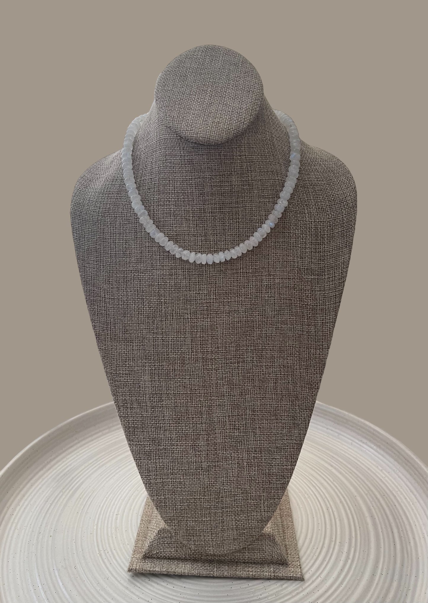 Bijou de Lune Necklace: High quality Moonstone beads, Baroque Pearls and a double bow gold clasp Wear 3 different ways OOAK