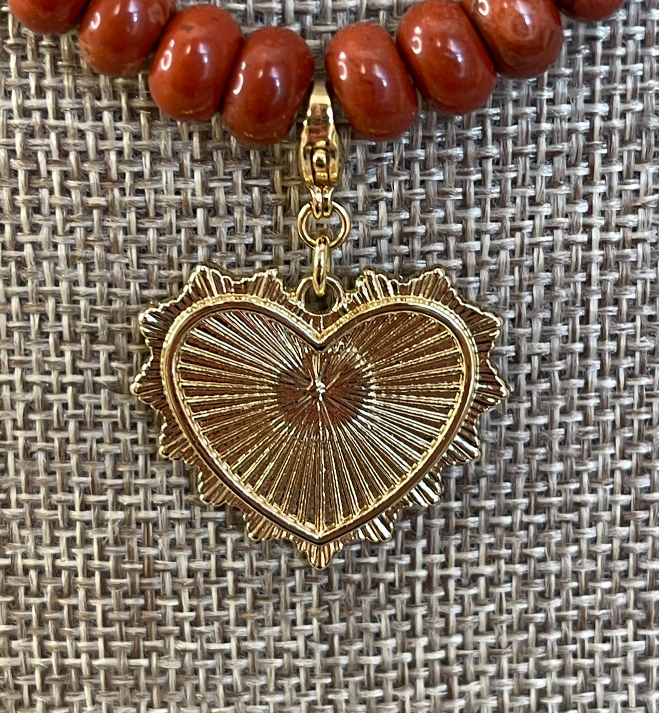 Earth & Sky Necklace: A blend of natural stones with a gold removable heart charm