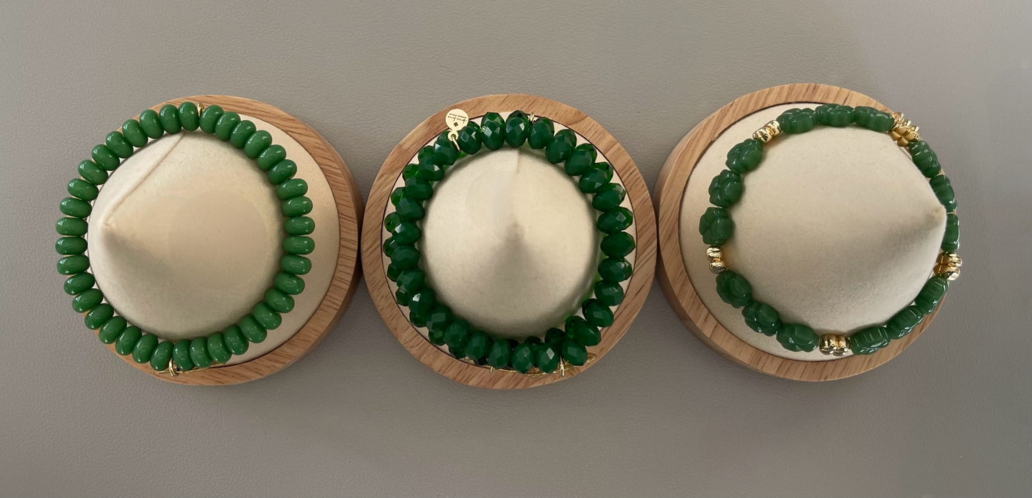 Lucky You Bracelet: Acrylic and glass beads—You choose! Also, Choose from 2 charms to make your bracelet custom FREE SHIPPING!