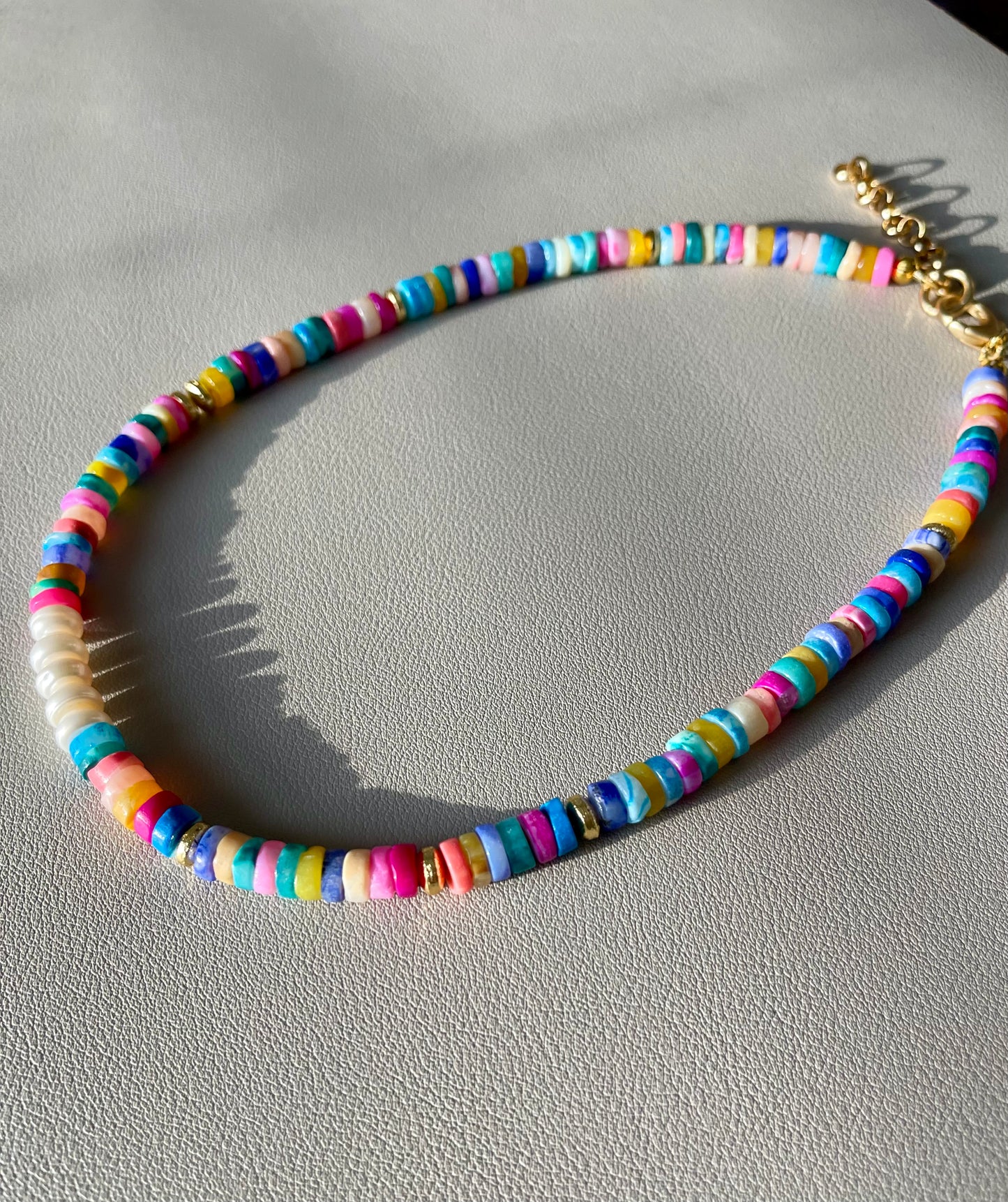 Summer Solstice Necklace: Opals, Agates, Jade & Pearls OOAK