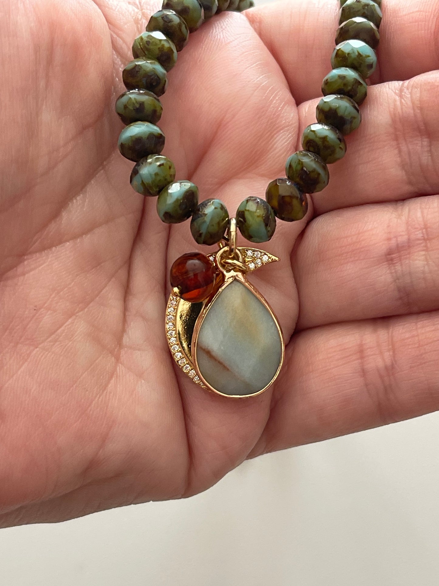 Amber Bay Necklace OOAK