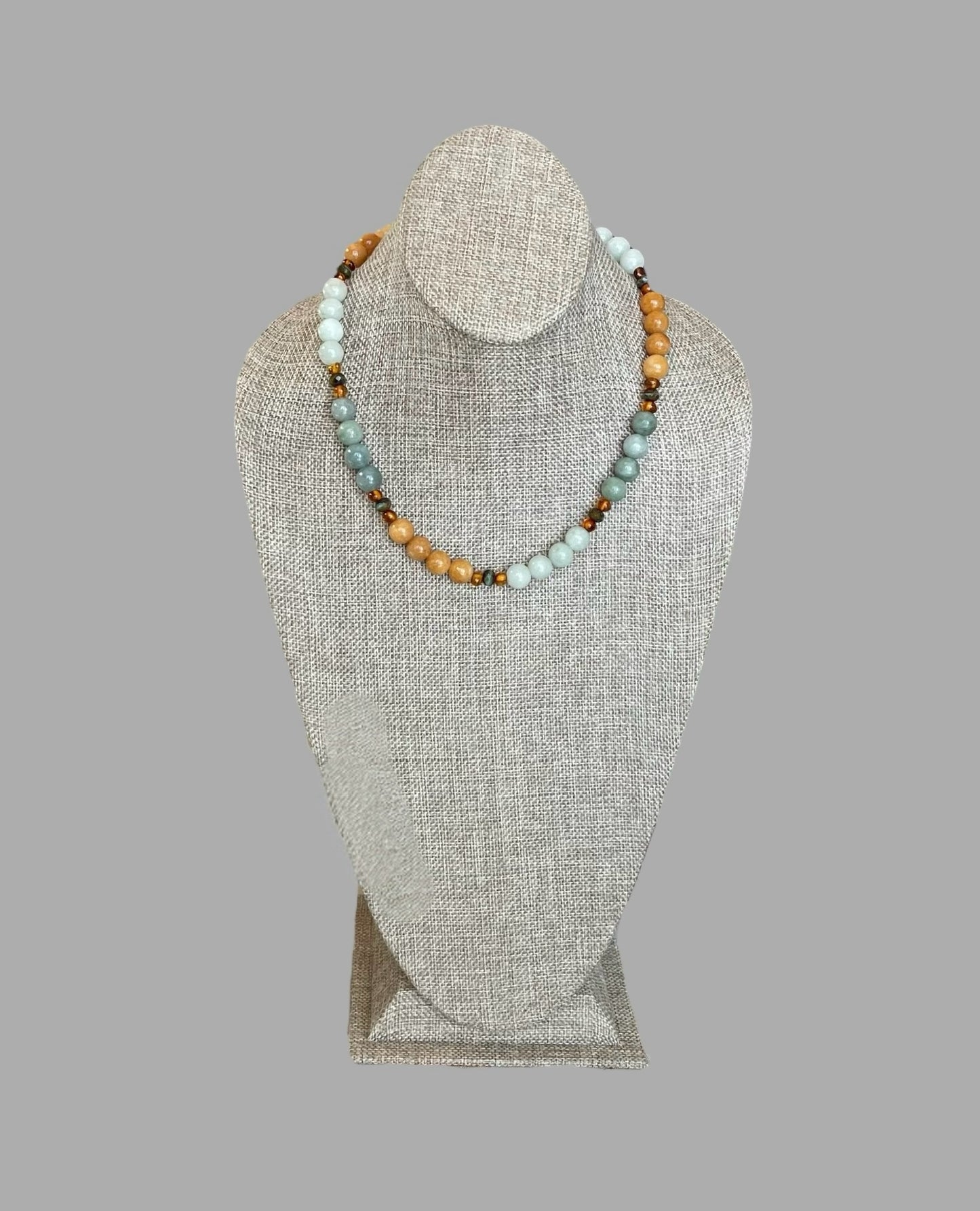 The Seraphina Necklace: Jade, Baltic Amber, and Czech glass