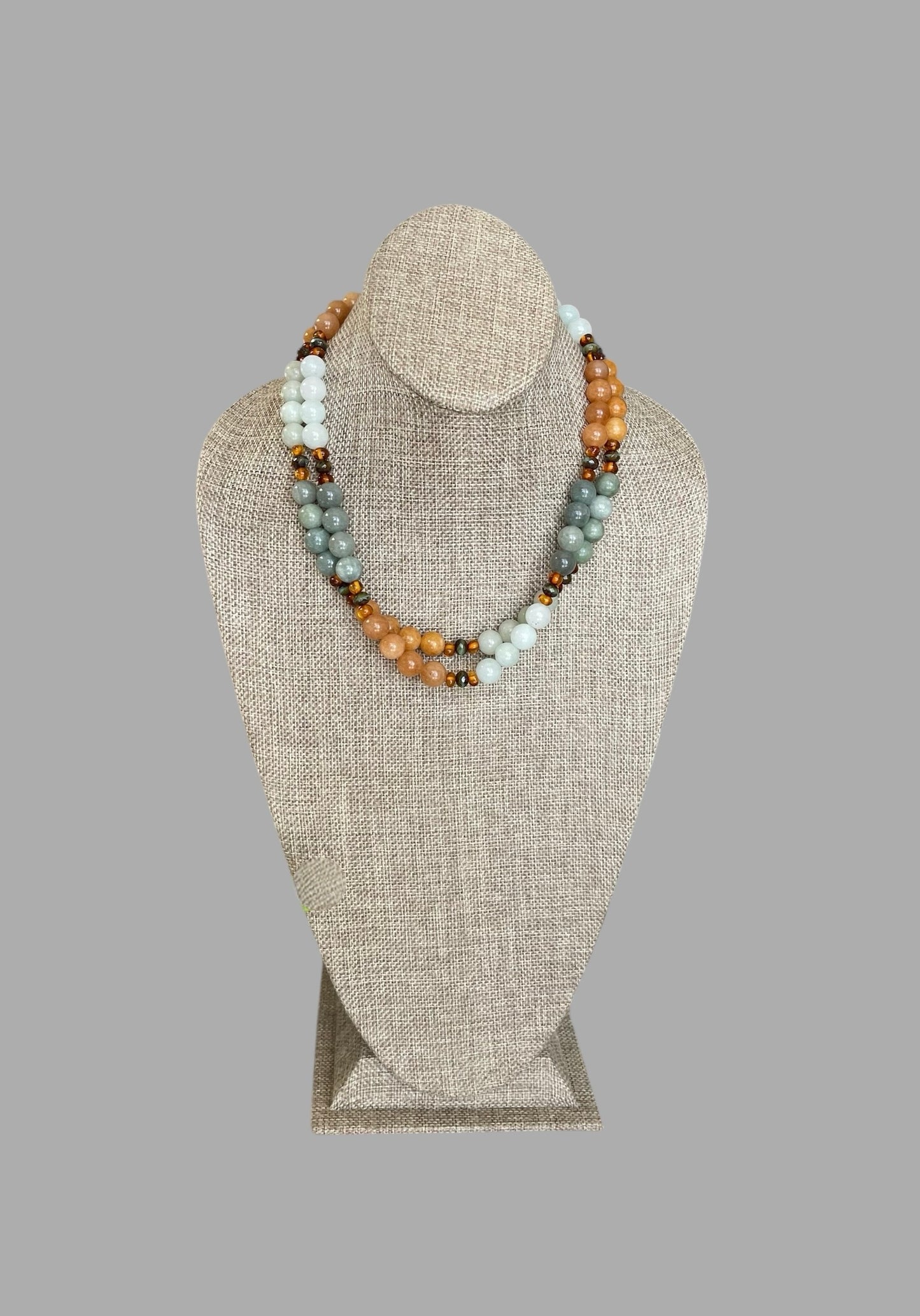 The Seraphina Necklace: Jade, Baltic Amber, and Czech glass