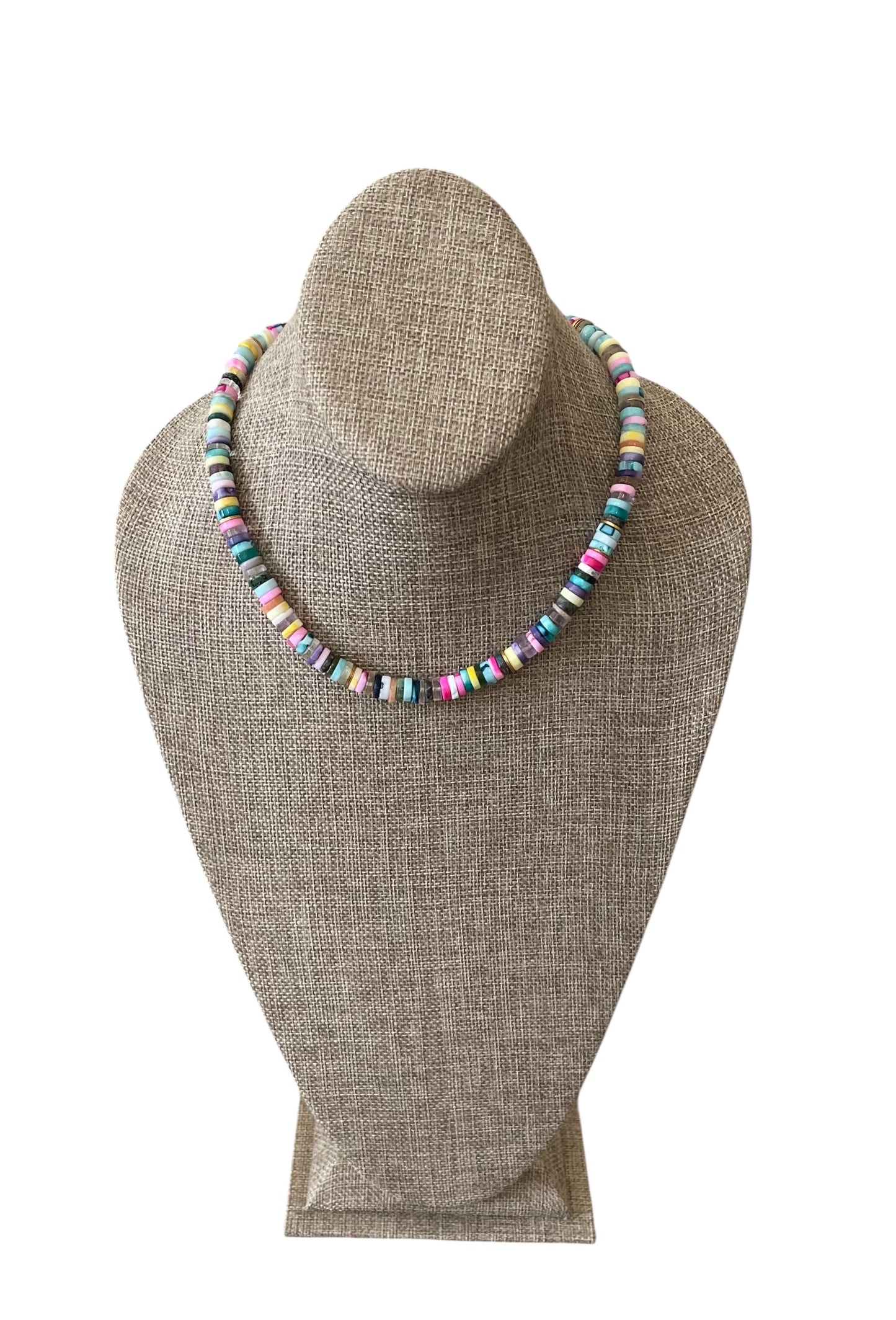 Confetti Coast Necklace: Multi Mixed Gemstones in beautiful bright tones One with Gold accents & One with Silver