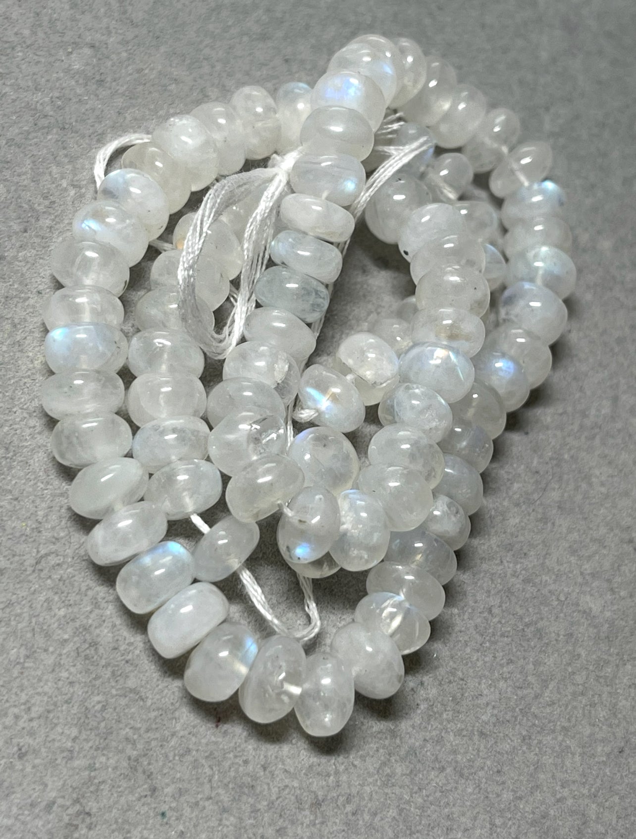Bijou de Lune Necklace: High quality Moonstone beads, Baroque Pearls and a double bow gold clasp Wear 3 different ways OOAK