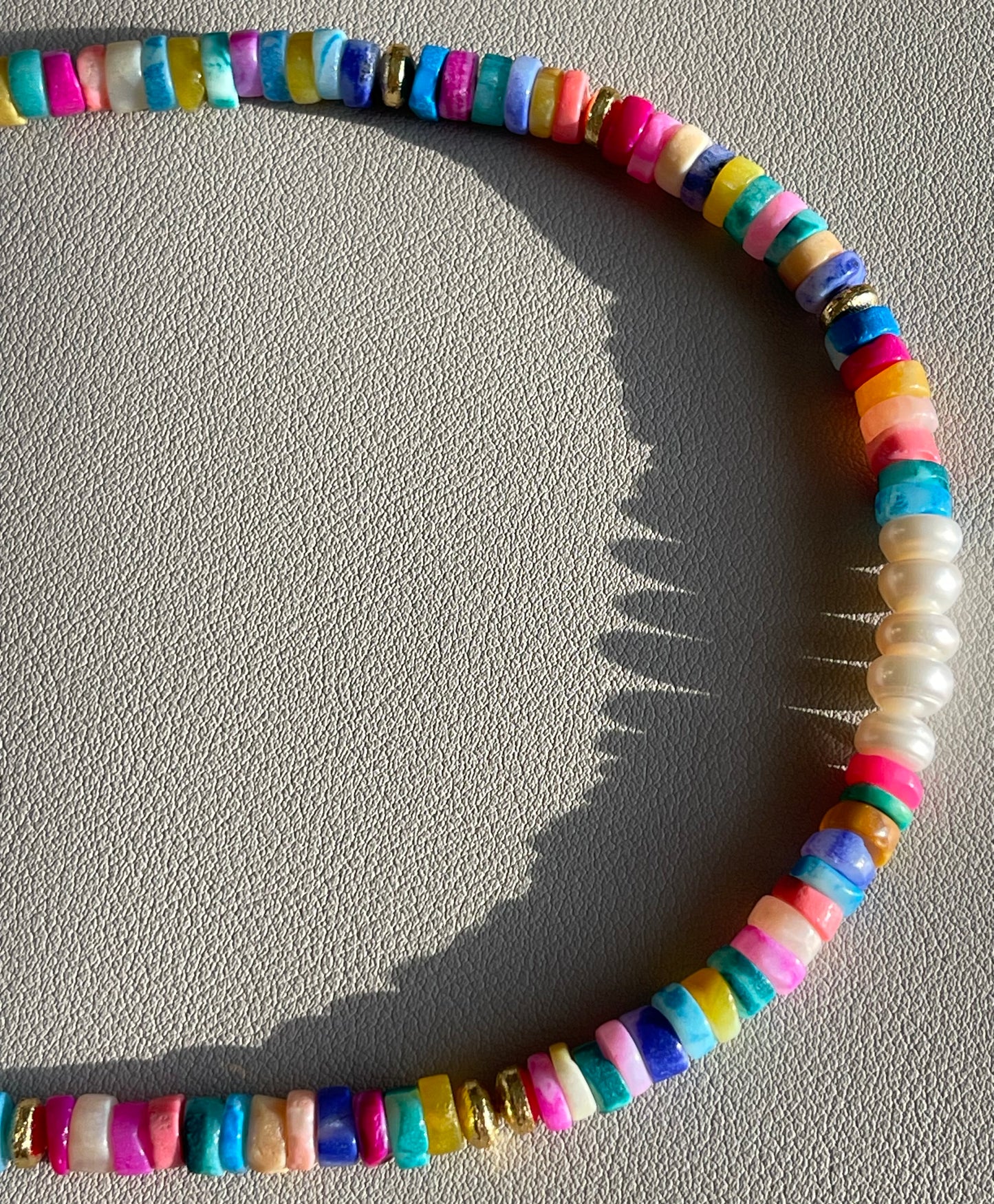 Summer Solstice Necklace: Opals, Agates, Jade & Pearls OOAK