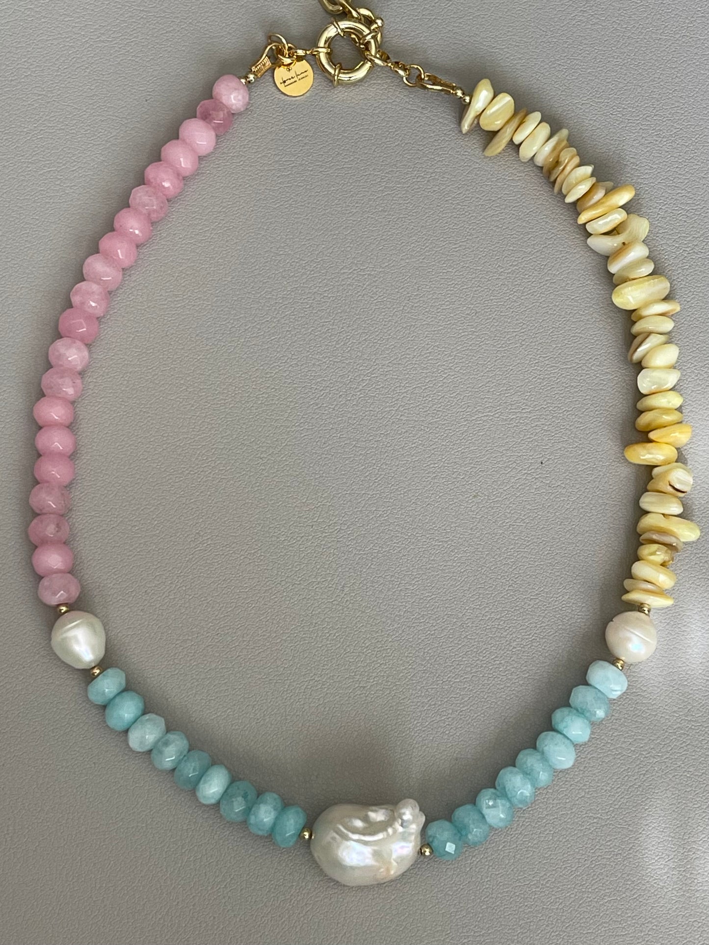 Pastel Gems & Shells Necklace