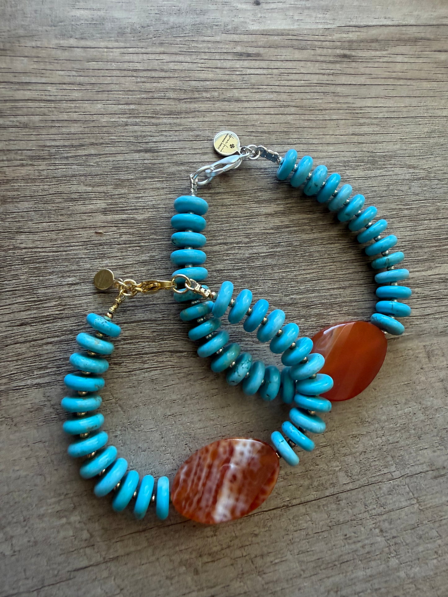 Turquoise & Carnelian Bracelets: 4 Styles