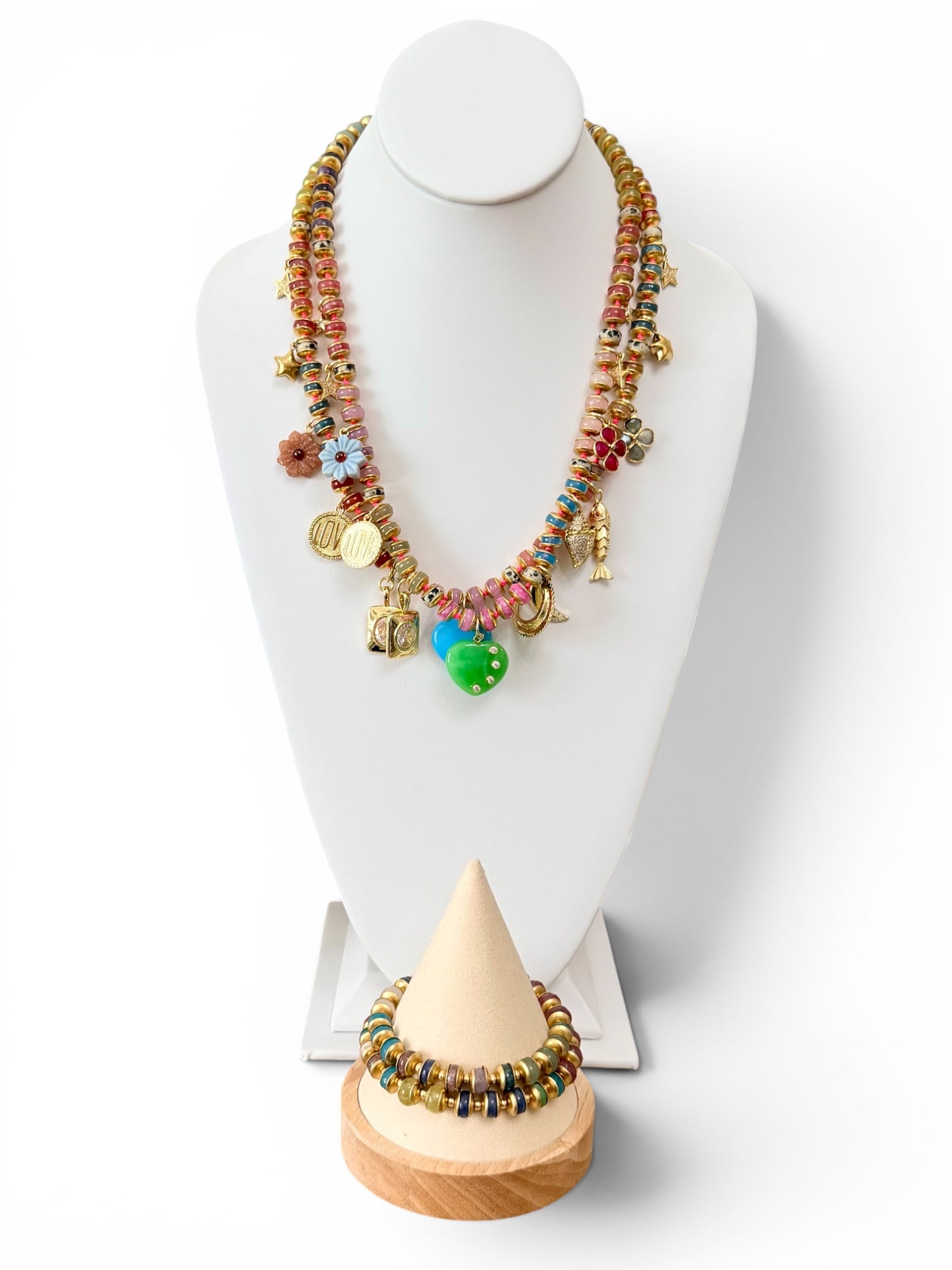 Gathered Joy Bracelet: Mixed Gemstones. Choose One based on size