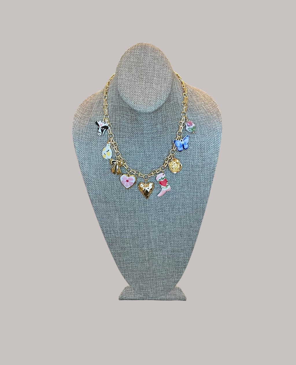 The Caroline Necklace: OOAK Tarnish resistant chain w various fun charms
