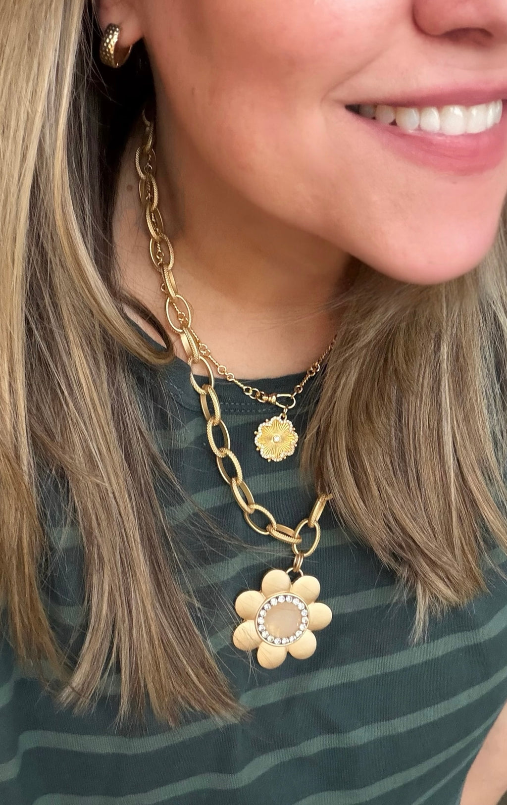 The Gilded Flower Necklace OOAK