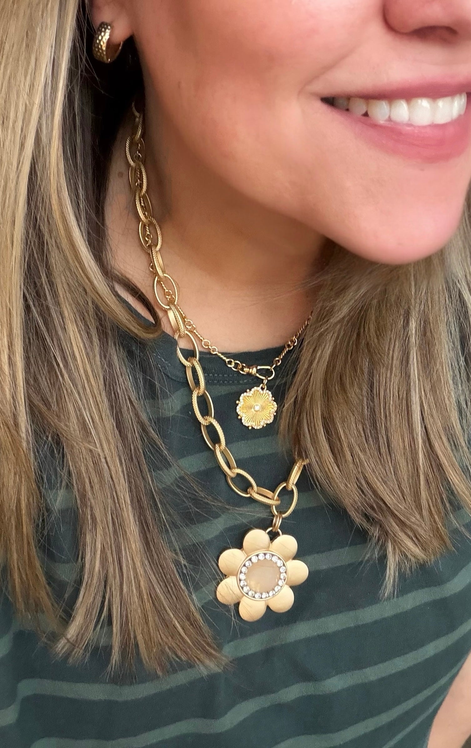 The Gilded Flower Necklace OOAK