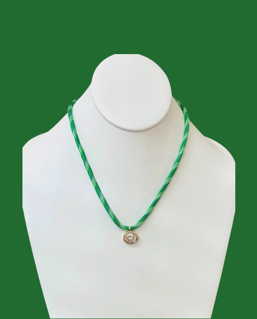 The Luxe Cord Necklace: Various Paracords with a faceted gemstone like pendant