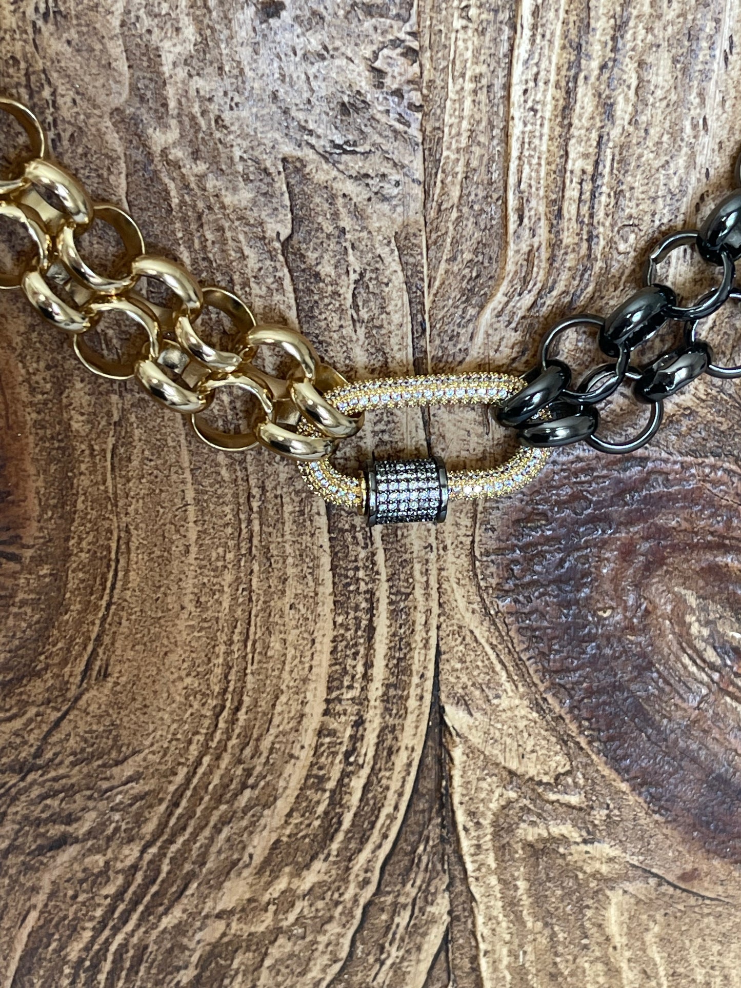 Gunmetal & Gold Necklace