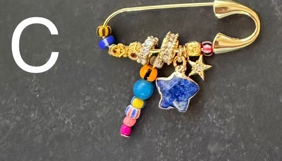 Collected Charms Brooch Pins: 4 Styles
