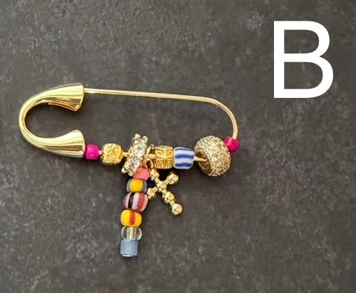 Collected Charms Brooch Pins: 4 Styles