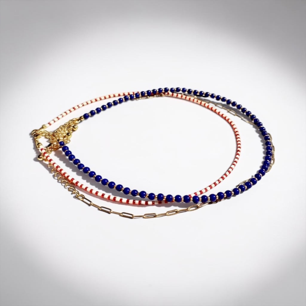 Stars & Stripes Stack: 3 necklaces