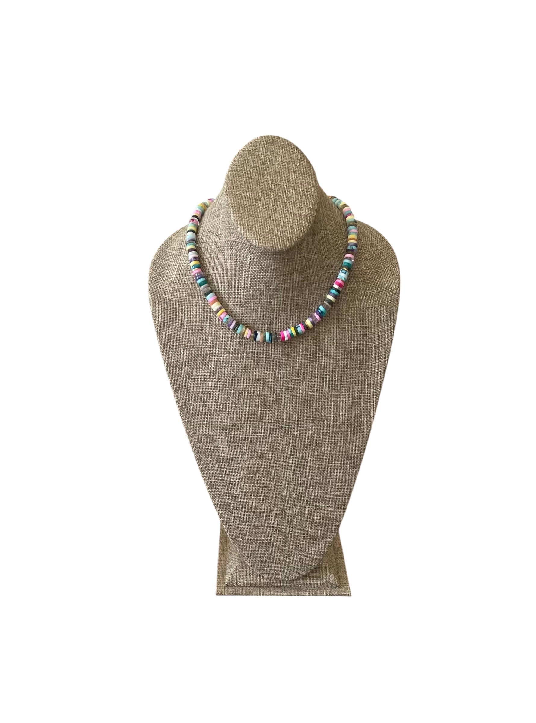 Confetti Coast Necklace: Multi Mixed Gemstones in beautiful bright tones One with Gold accents & One with Silver