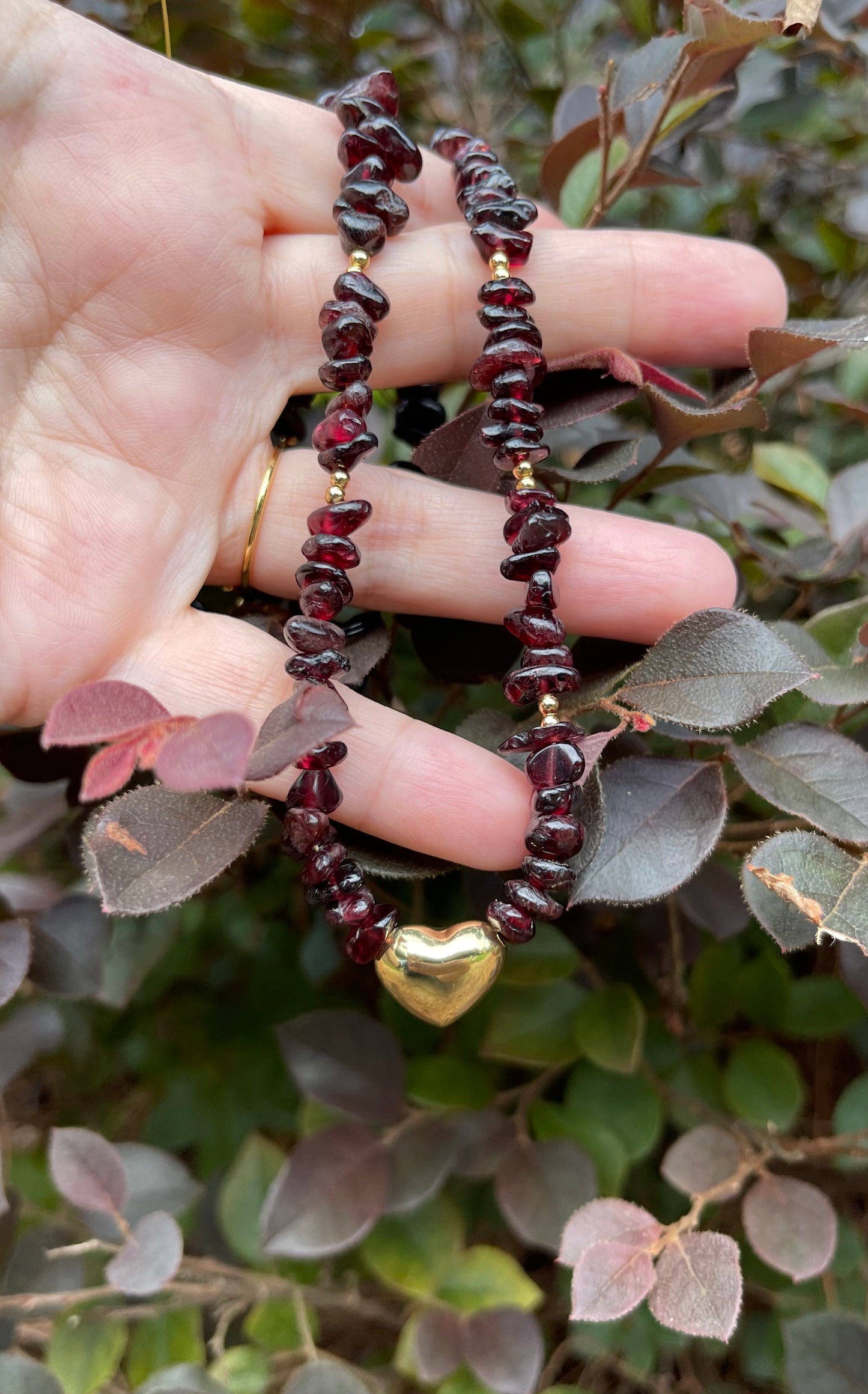 Garnets & Gold Necklace