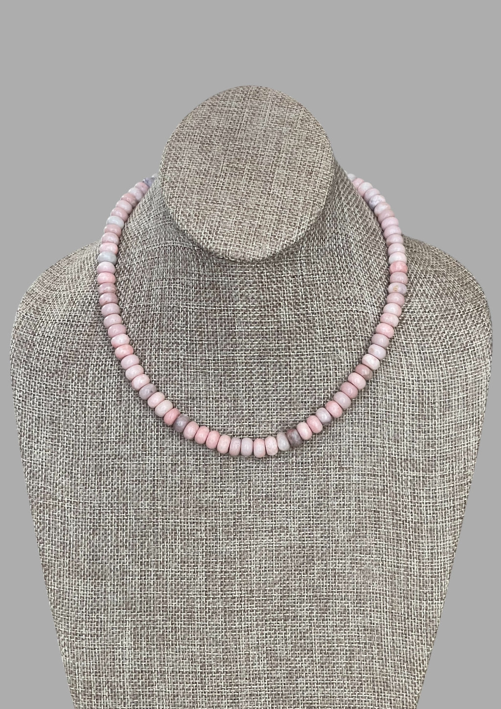 The Chic Pink Set: Matte pink opals with a gold charm holder clasp & a gold filled chain w a pink crystal and CZ charm OOAK