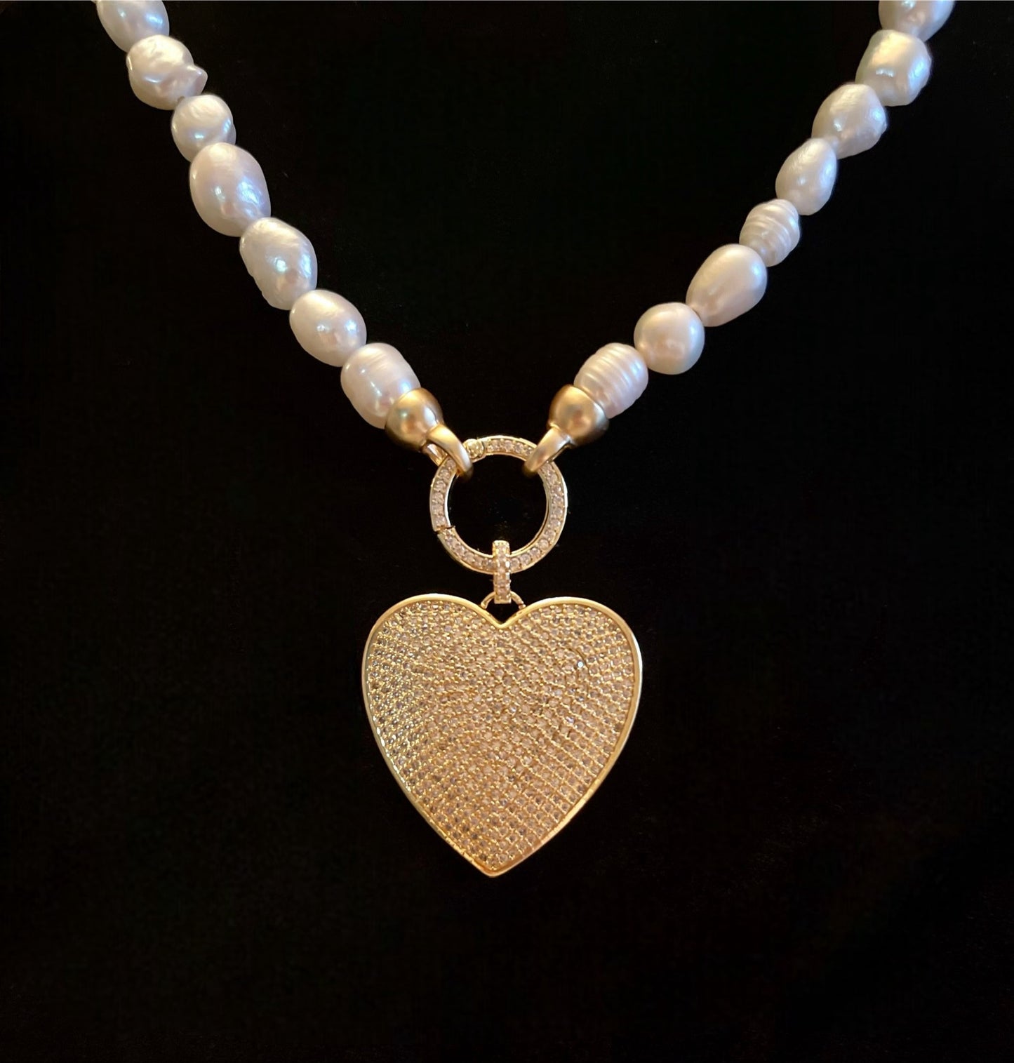 Pearls and Pave Necklace