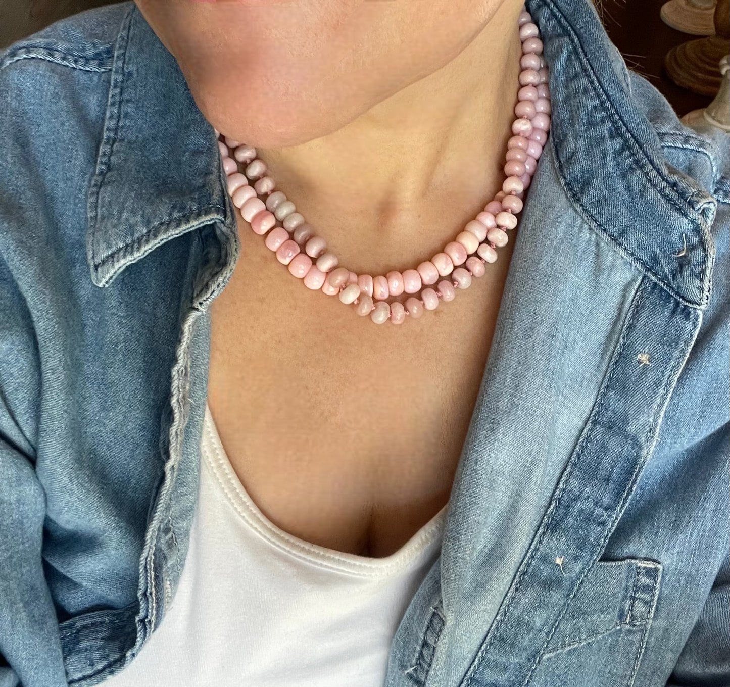 Pretty in Pink Opal Necklace