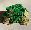 Lucky You Bracelet: Acrylic and glass beads—You choose! Also, Choose from 3 charms to make your bracelet custom 🍀
