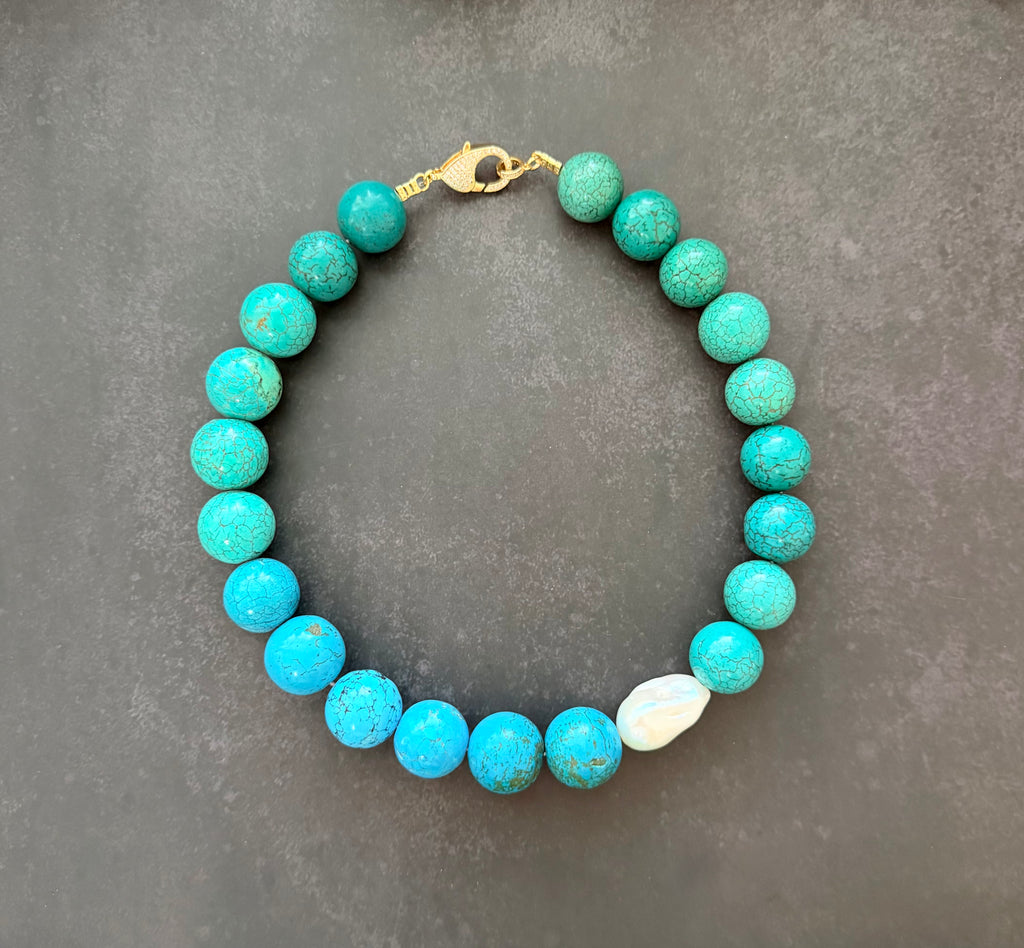 The Riviera Pearl Necklace OOAK