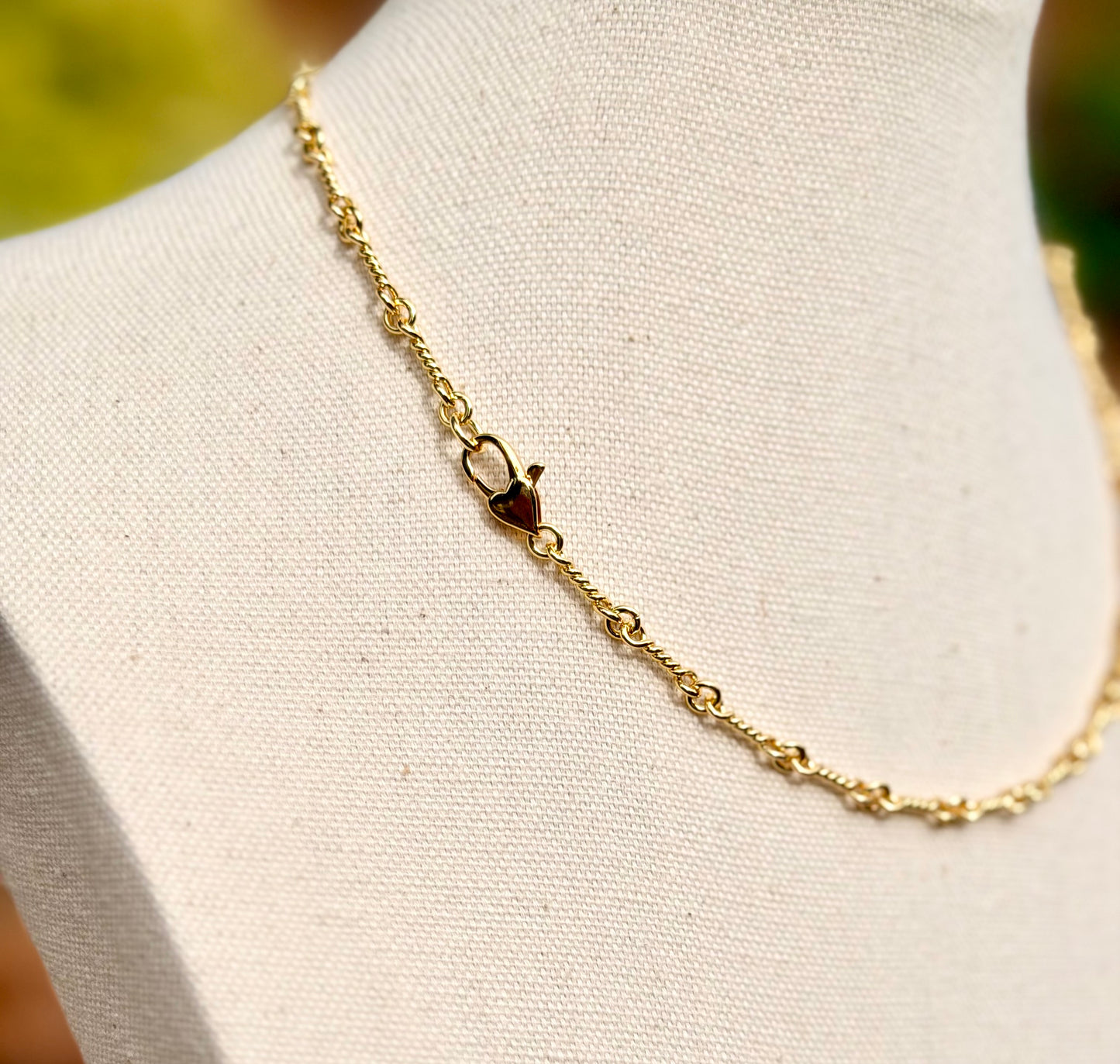 Mama’s Heart of Gold Necklace: Tarnish resistant treatment included