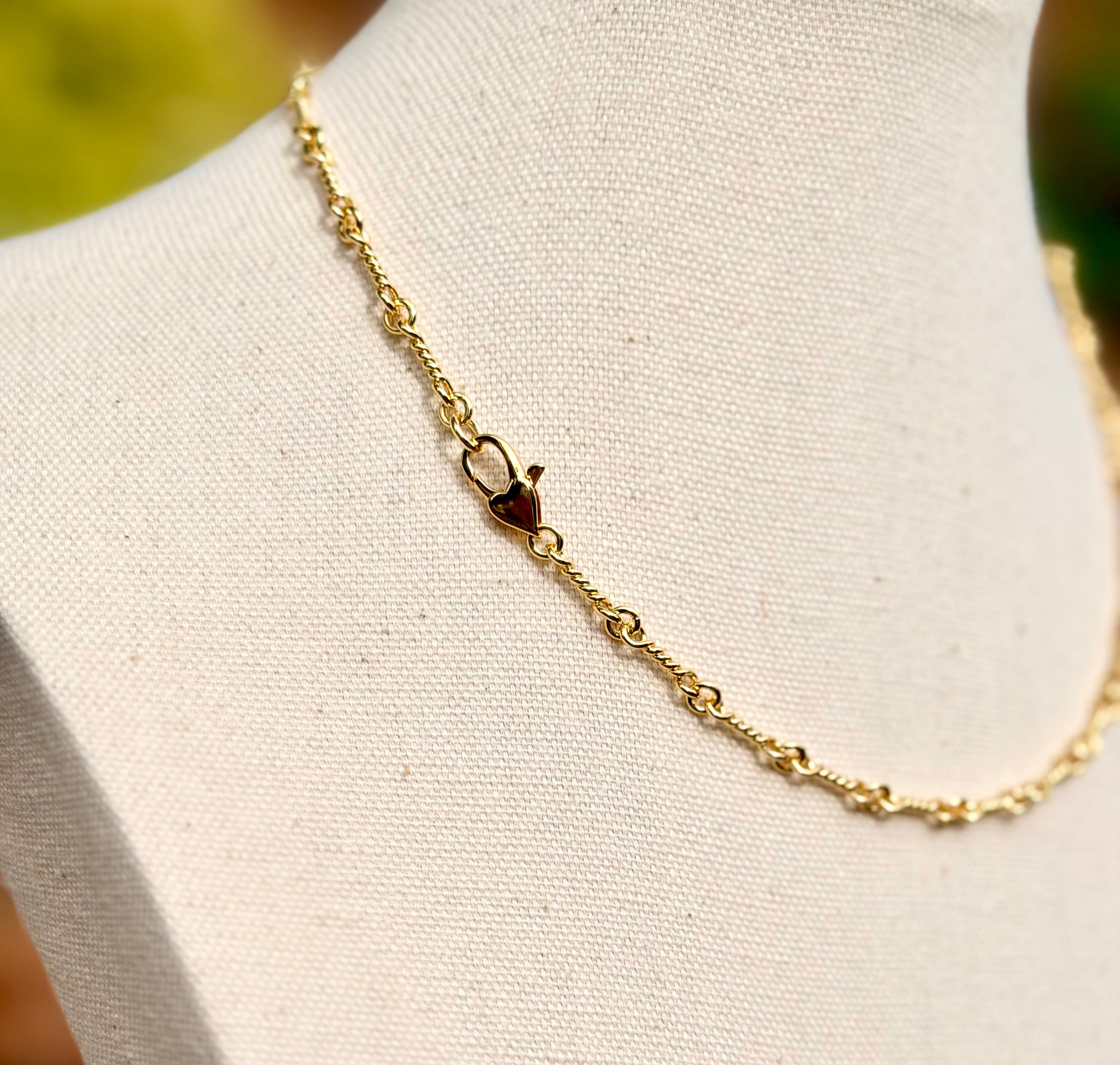 Mama’s Heart of Gold Necklace: Tarnish resistant treatment included