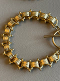 Book Chain Bracelet: Matte Gold Vintage Style Reproduction Chain