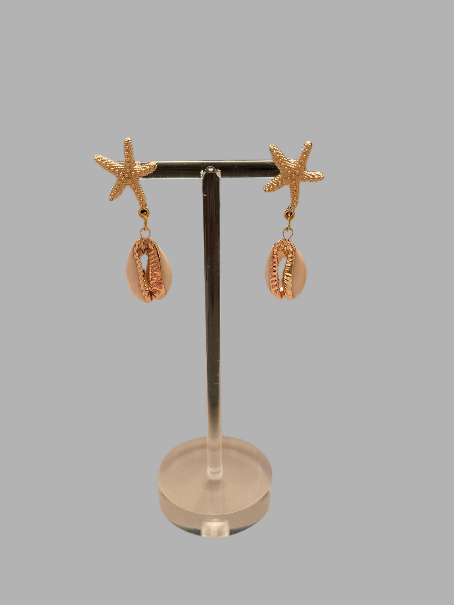 Starfish Cowrie Shell Earrings