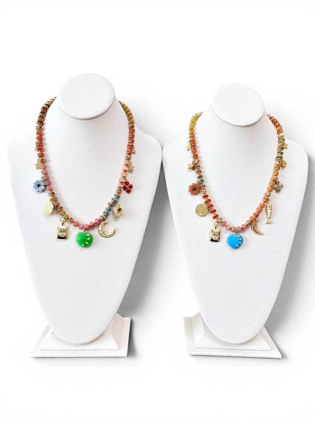 Joy Keeper Necklace: Mixed Gemstones and Charms