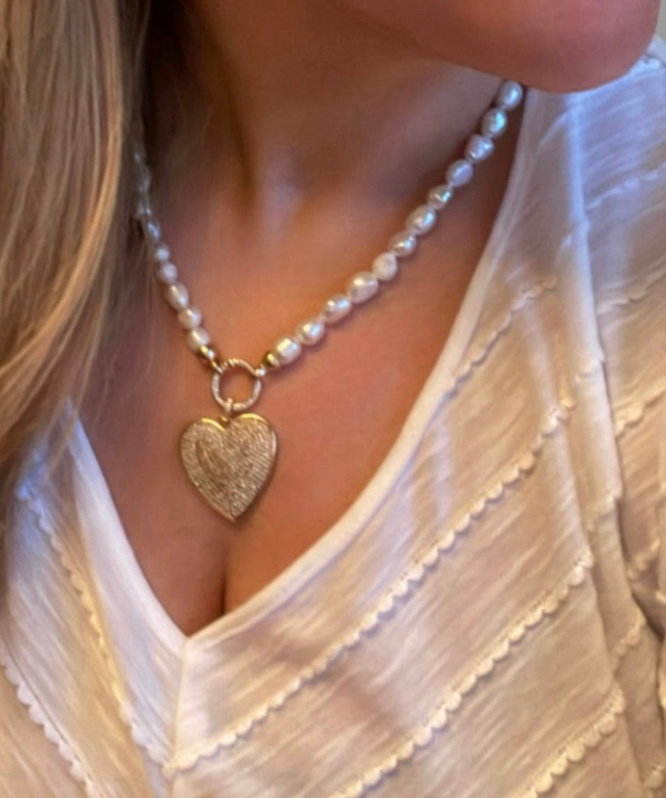 Pearls and Pave Necklace