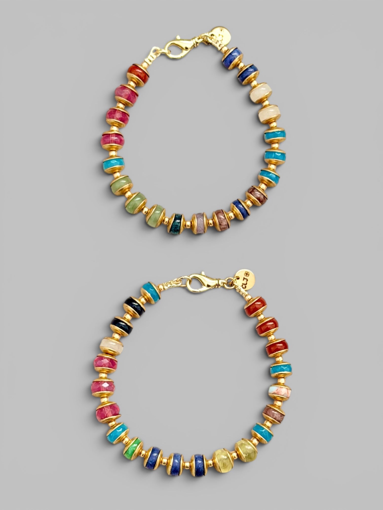 Gathered Joy Bracelet: Mixed Gemstones. Choose One based on size