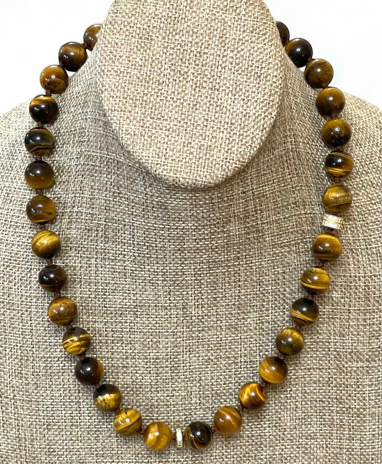 The Goldie✨ Highest Quality Tiger Eye Handknotted Necklace OOAK
