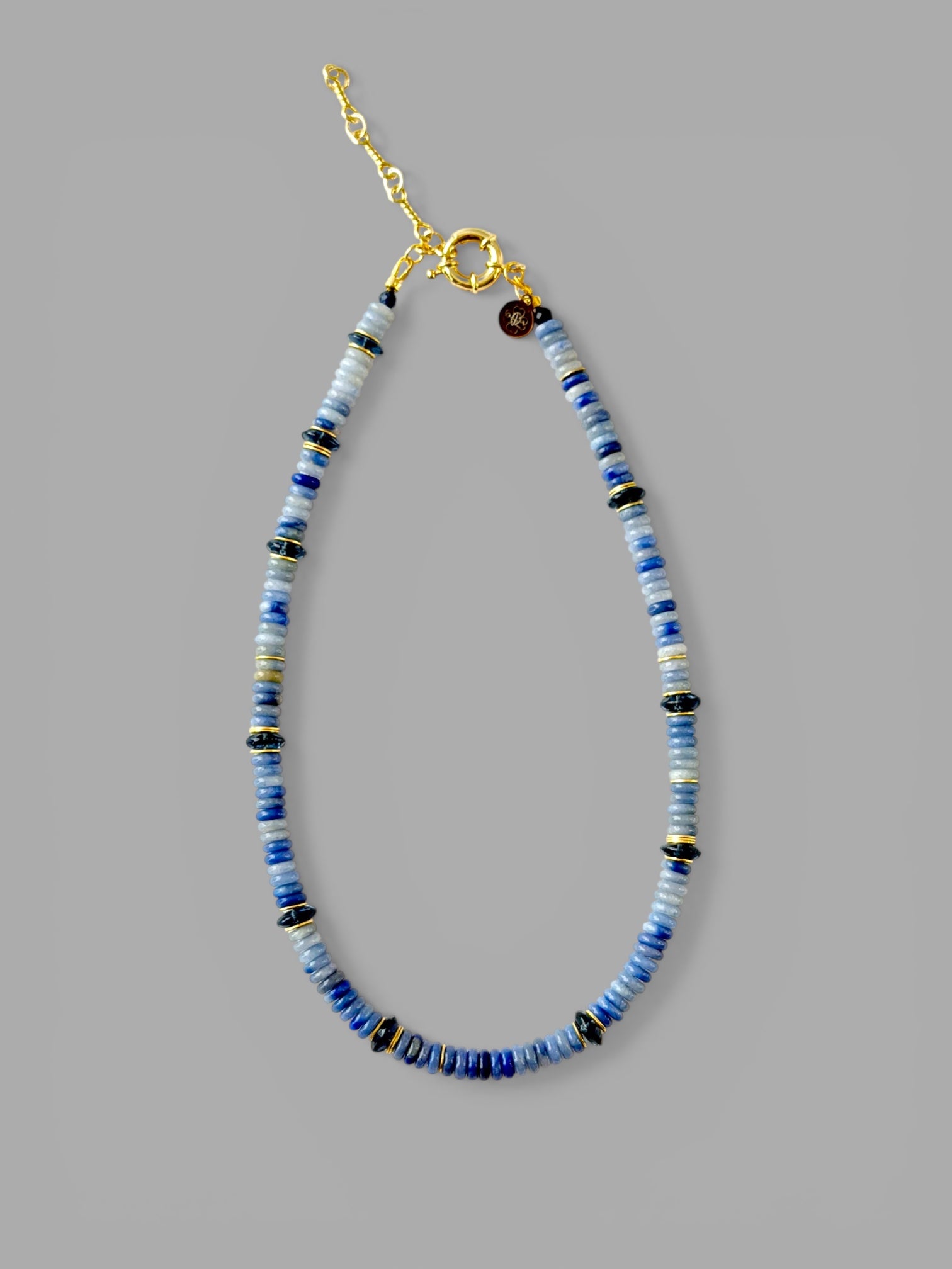 Blue Horizon Necklace: Blue Aventurine and London Blue Topaz accented with gold or silver