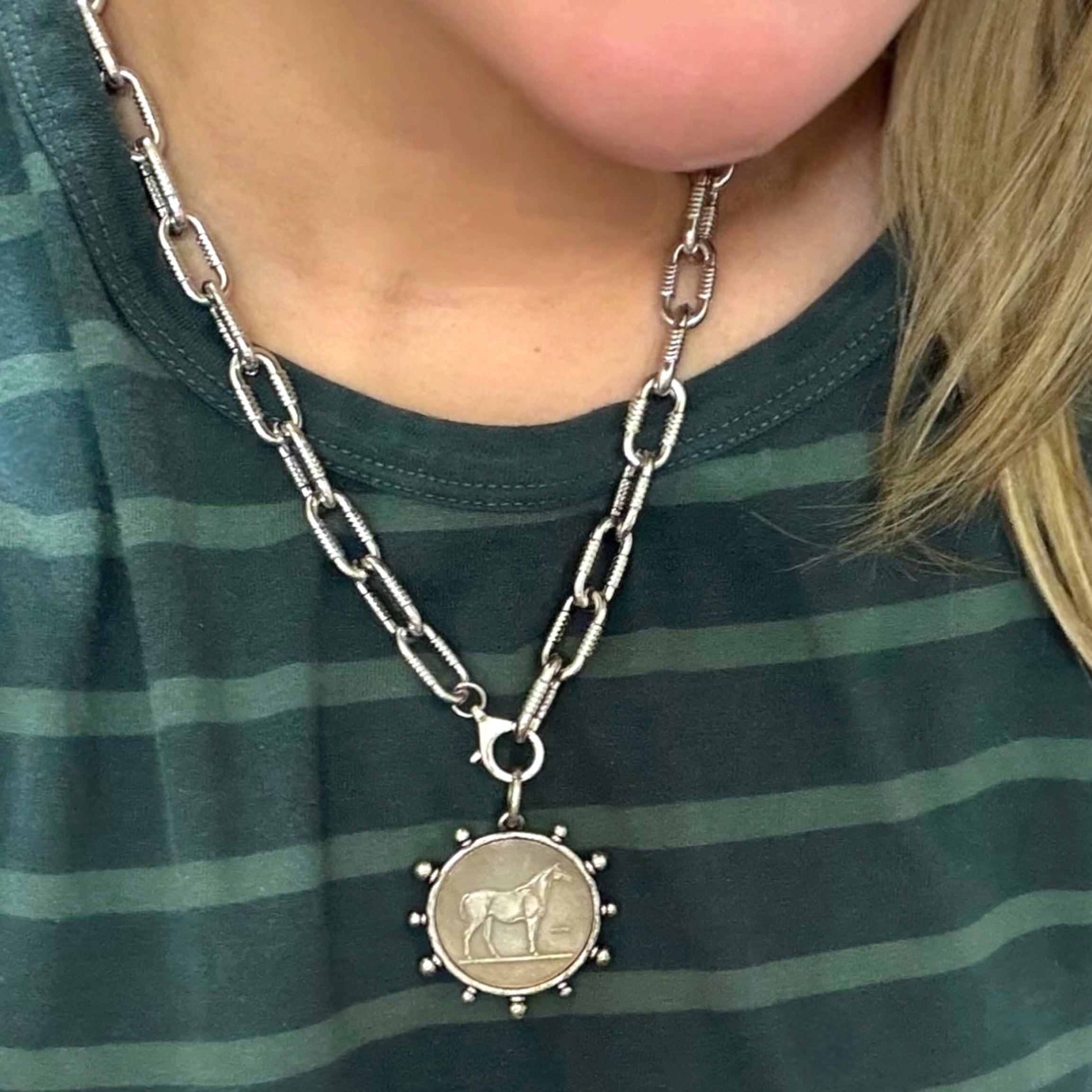 Silver Saddle Necklace OOAK