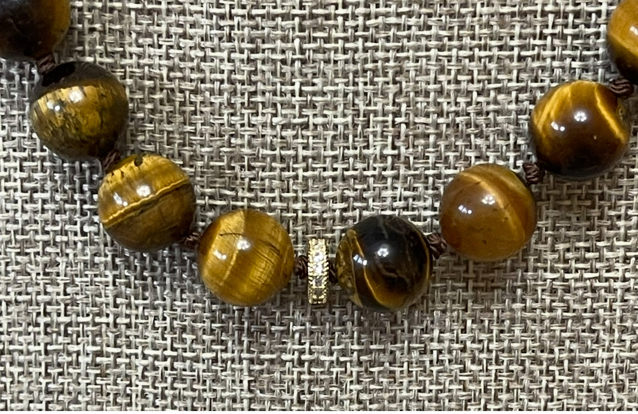 The Goldie✨ Highest Quality Tiger Eye Handknotted Necklace OOAK