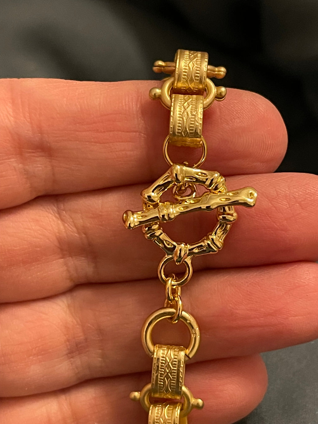 Book Chain Bracelet: Matte Gold Vintage Style Reproduction Chain