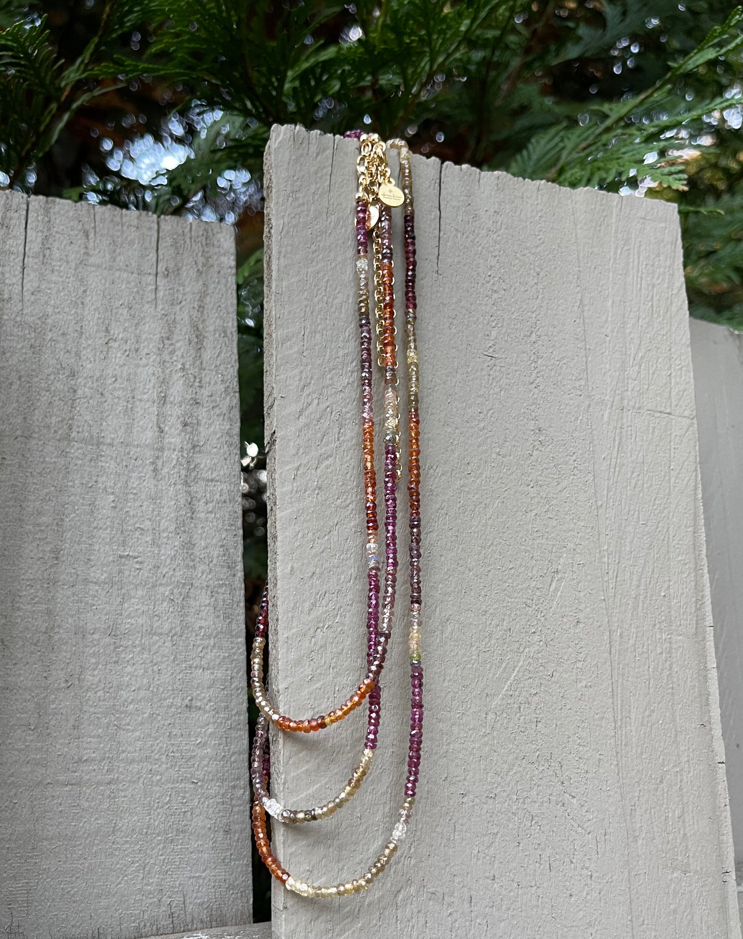 Tundra Sapphire Necklaces: 3 Lengths 16” 18” and 19” with extender chains on all 3