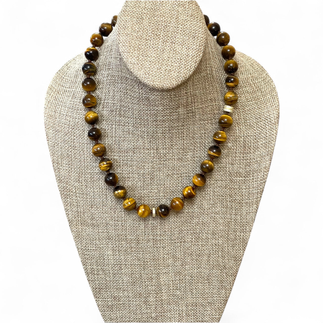 The Goldie✨ Highest Quality Tiger Eye Handknotted Necklace OOAK