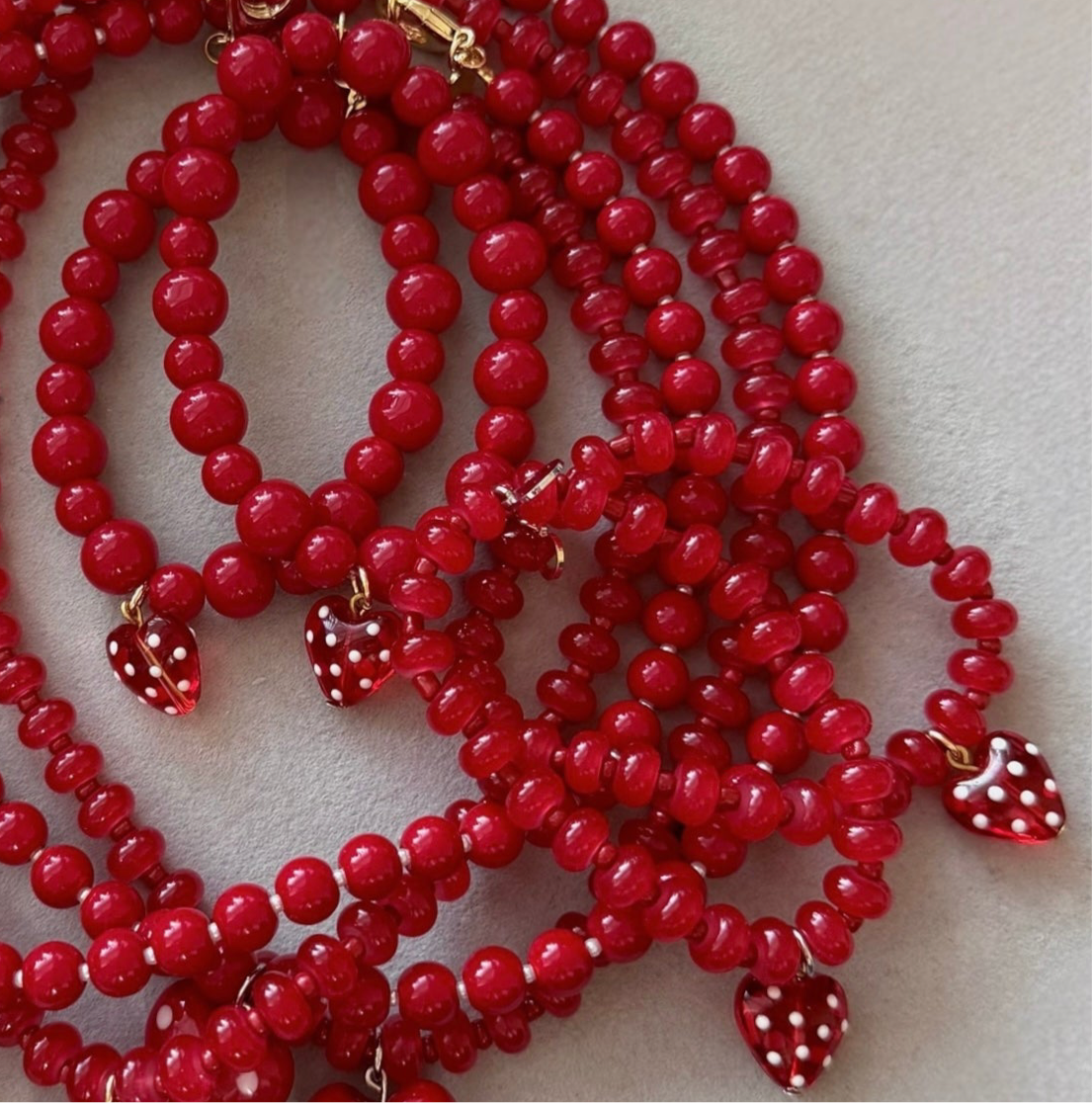 The Polka Dot Heart Stretch Bracelet