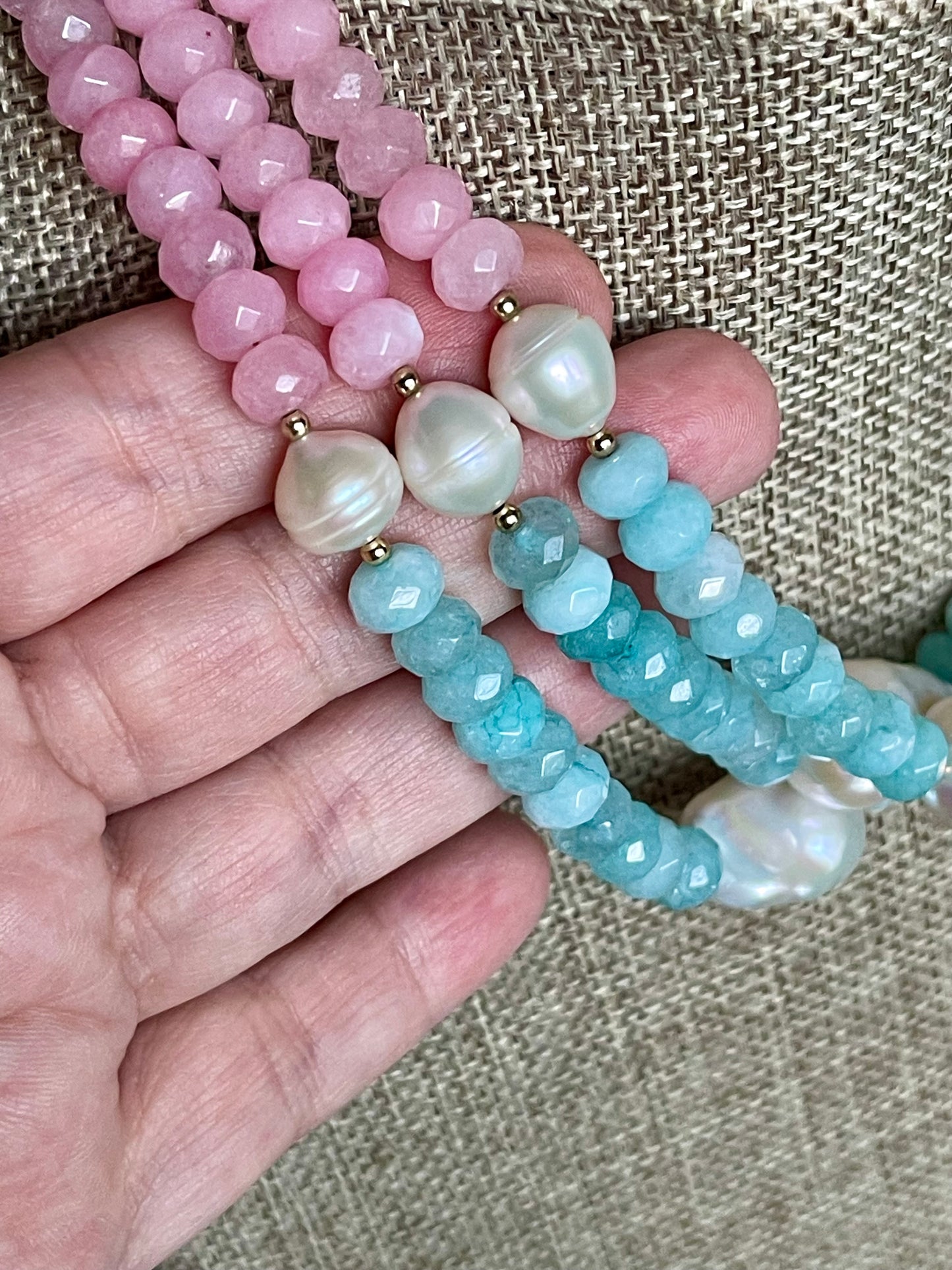 Pastel Gems & Shells Necklace